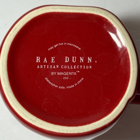 Rae Dunn Christmas Red Let It Snow Mug w/Elf Hat by Magenta Artisan Collection - Picture 10 of 10